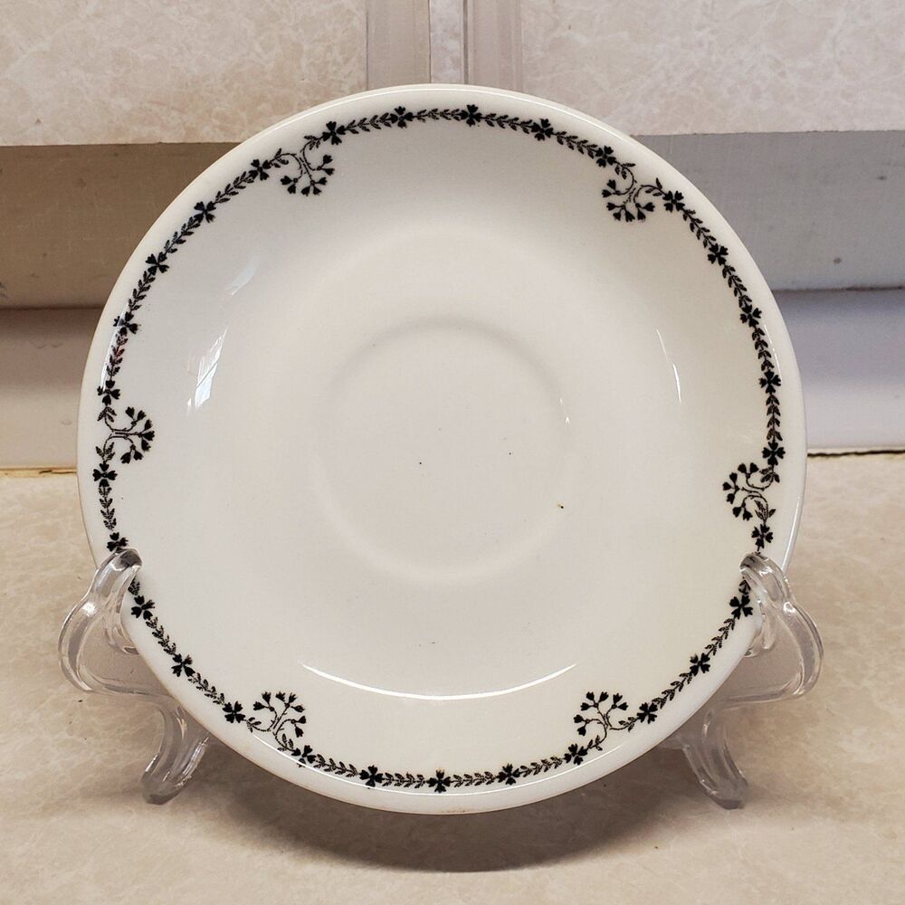 Iroquois China Restaurant Ware Blue Floral Trim Saucer Syracuse NY